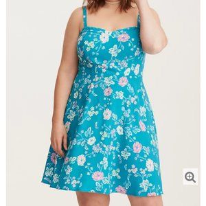 Torrid FLORAL PRINT CHALLIS TANK DRESS Size 4